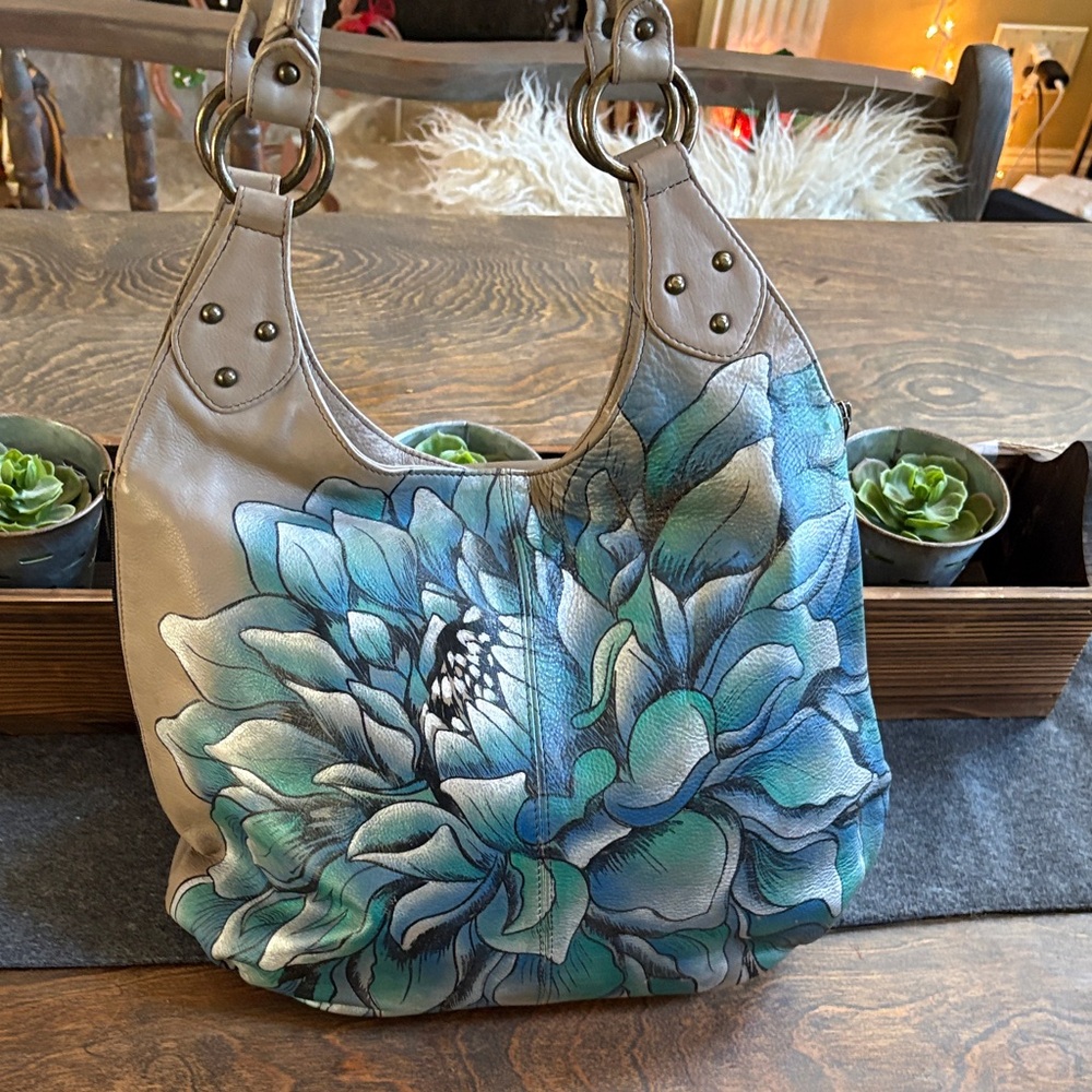 Beautiful - Anuschka Dreamy Dahlias - Large Shoulder Hobo